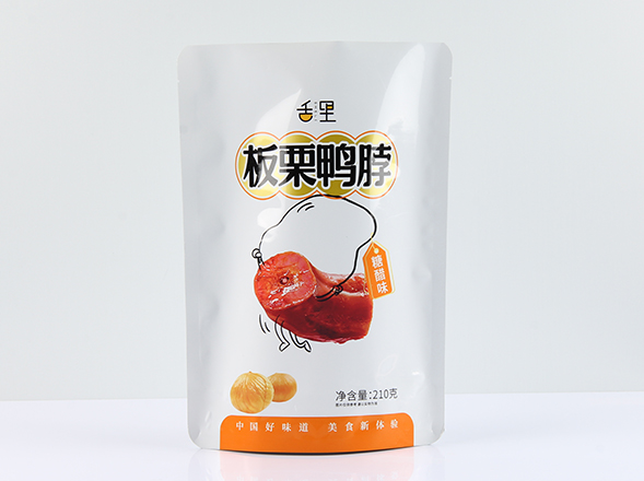 定制板栗鸭脖自立食品级包装袋圆形底铝箔袋冷冻熟食密封真空尼龙袋